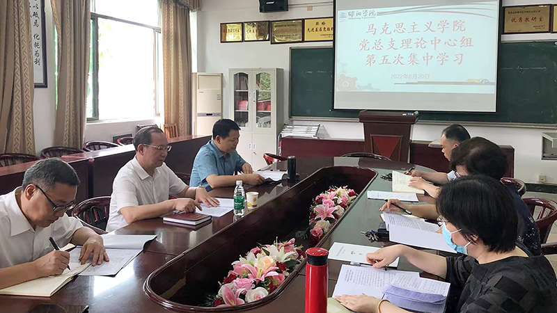 彭希林巡听马克思主义学院党总支理论学习中心组专题学习_邵商网