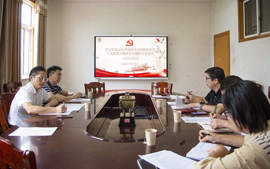 张平参加并指导文学院专题民主生活会_邵阳头条网