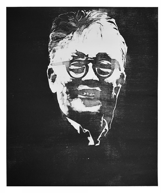 黑白木刻版画《贺绿汀》